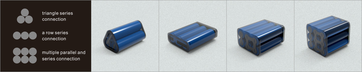 Three Lithium Batteries Connected in Series